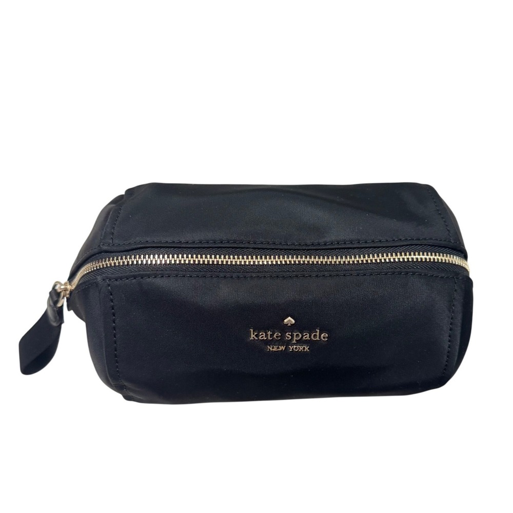 Kate Spade Chelsea Cosmetic Bag Womens Medium Black Excellent Nylon WLR00618 - Picture 3 of 10